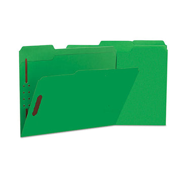 Universal® Deluxe Reinforced Top Tab Folders With Two Fasteners, 1-3-cut Tabs, Letter Size, Green, 50-box freeshipping - TVN Wholesale